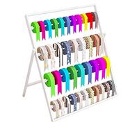 GTPBAO Espositore per Rotoli di Nastro Supporto Metallico per Nastri per Realizzare Fili/Carta Da Regalo/Nastro Washi, Scanalatura A U, Porta Rocchetto A 4 Strati(White)