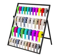 GTPBAO Espositore per Rotoli di Nastro Supporto Metallico per Nastri per Realizzare Fili/Carta Da Regalo/Nastro Washi, Scanalatura A U, Porta Rocchetto A 4 Strati(Black)
