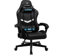 GTPLAYER Sedia da gaming, da ufficio, da gaming, ergonomica, per gaming, per massaggi, cuscino lombare, imbottito, sedia girevole