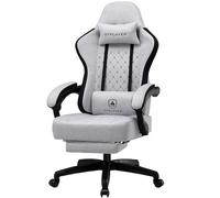 GTPLAYER Sedia da gaming, ergonomica con cuscino a molle insacchettate, braccioli e poggiapiedi articolati, sedia per computer ergonomica con schienale alto con supporto lombare FG