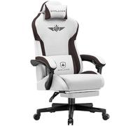 GTPLAYER Sedia da gaming, ergonomica, in Tessuto tecnico, con supporto lombare, sedia PC con schienale allargato, portata fino a 150 kg, marrone