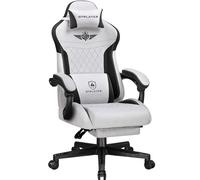 GTPLAYER Sedia da gaming, ergonomica, in Tessuto tecnico, con supporto lombare, sedia PC con schienale allargato, portata fino a 150 kg, colore: grigio