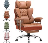 GTPLAYER Sedia Gaming Ergonomica Sedia da Gaming Reclinabile Sedia Ufficio con Poggiapiedi Sedia Gamer Schienale Regolabile per Lavoro e Gioco (Marrone)