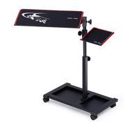 GTPLAYER Supporto per tastiera e mouse, regolabile in altezza da 58 a 83 cm, ergonomico, con inclinazione regolabile per tastiera e mouse, dotato di rotelle