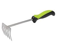 GTSG010 - Rastrello a mano con impugnatura morbida e denti in acciaio inox, 310 mm