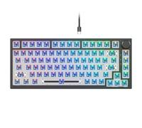 GTSP Kit tastiera da gioco meccanica fai da te con PCB con guarnizione, sostituibile a caldo, interruttore RGB a 3 pin/5 pin RGB per Windows e Mac (V400 kit nero)