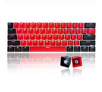 GTSP, Set di 61 copritasti rossi, in polibutilentereftalato (PBT), OEM, con estrattore, per interruttori MX Cherry e tastiere meccaniche 60% da gaming (Milan A)