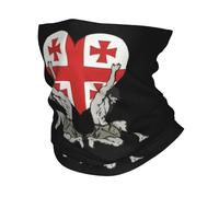 GTTDFASJ Copricapo Multifunzione Amo la Georgia Bandana al Collo Ghetta per Trekking Campeggio di Donne e di Uomini Avvolgere Sciarpa georgiano Patriottica Regalo di Fascia più Caldi