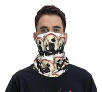 GTTDFASJ Copricapo Multifunzione Bandana scaldacollo con stampa a forma di gatto stile anime samurai spada sciarpa multiuso per ciclismo escursionismo pesca unisex per adulti traspirante