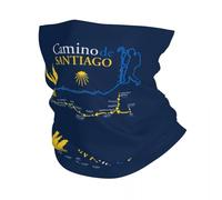 GTTDFASJ Copricapo Multifunzione Buen Camino De Santiago Ghetta per collo Uomo Donna Protezione solare Sciarpa Bandana invernale per sci