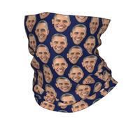GTTDFASJ Copricapo Multifunzione Copricollo con bandana Barack Obama stampato maschera sciarpa copricapo multiuso ciclismo unisex adulto invernale