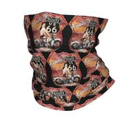 GTTDFASJ Copricapo Multifunzione Guidare La Route 66 America Autostrada Bandana Al Collo Ghetta Avvolgere Stampato Maschera Sciarpa, Passamontagna Escursionismo Pesca Unisex Adulto In Lavatrice
