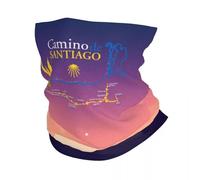 GTTDFASJ Copricapo Multifunzione Scaldacollo invernale Buen Camino De Santiago per uomo e donna sciarpa tubolare da escursionismo e ciclismo bandana per il viso ghetta per il Cammino di Santiago