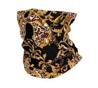 GTTDFASJ Copricapo Multifunzione Scaldacollo invernale con fascia per capelli e motivo floreale barocco per donne e uomini per sci e ciclismo stile rococò europeo bandana per il viso