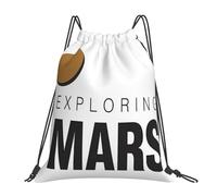 GTTDFASJ Esplorazione di Marte astronauta colonizzazione di Marte tuta spaziale pianeta rosso zaini borse con coulisse borsa sportiva libro per studenti di viaggio