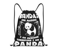 GTTDFASJ I panda sono fantastici io sono fantastico zaino con coulisse a forma di orso panda borsa sportiva da palestra per donne e uomini zaino da allenamento