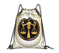 GTTDFASJ Zaini con coulisse per avvocato con logo della legge e bilancia della giustizia in oro borsa sportiva con coulisse borsa per libri per uomo e donna