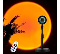 GTTFAE Dimmerabile Sunset Lamp 16 Colori La Testa Della Lampada Della Luce del Tramonto può Essere Ruotata, La Luce Notturna Ha Una Luce Ambientale Visiva Romantica