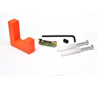 GTV Appendiabiti a Gancio Singolo K2201, Design Moderno, Materiale in ZnAl, Viti di Montaggio Incluse, 40x12x40 mm, per Ingresso e Camera, Arancione