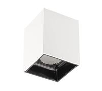 GTV ARIES Lampada da soffitto quadrata 77 x 100 mm - Moderna lampada da incasso a LED in policarbonato bianco/nero, design elegante, IP20, ideale per salotti, cucine, uffici e aree pubbliche