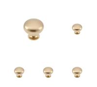 GTV - Bergamo Pomello Diametro 3 cm I Pomelli per Mobili con Viti I Pomelli per Armadio Pomelli Cucina Pomello Porta Cassetto Pomello Maniglie Mobili I Champagne (Confezione da 5)