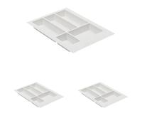 GTV - Cassetto Axispace I portaposate per cassetti, portaposate, cassetto da cucina, in plastica, portaposate, bianco, 340 x 472 mm (Confezione da 3)