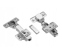 GTV Cerniera Idraulica per Mobili SOLID PLUS, Chiusura Ammortizzata, Regolazione 3D, Montaggio Clip-on, A Sormonto, Scodellino 35 mm, Finitura Nichel