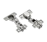 GTV Cerniera per Ante Gemelle BICN, con Regolazione 3D, Azione a Due Stadi e Montaggio Slide-On, per Foro Ø35 mm, Durata 80.000 Cicli, Finitura Nichel