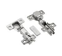 GTV Cerniera PO per Anta a Sormonto, Molla Inversa per Push-to-Open, Regolazione 3D, Montaggio Slide-On, Scodellino 35mm, Acciaio Finitura Nichel