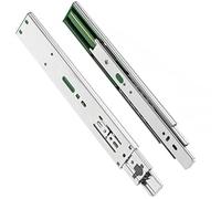 GTV, coppia di guide per cassetti, chiusura silenziosa, estensione completa, 45 mm