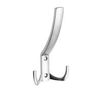 GTV Gancio Appendiabiti Triplo K23-D1, Design Moderno, In Lega di Zinco e Alluminio (ZnAl), Viti Incluse, 143x76x60 mm, Per Ingresso, Colore Alluminio