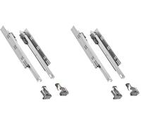 GTV - Guide 3DFPO | Guida per il montaggio inferiore | Regolamento 3D | Estratto completo | Sincronizzazione apertura | Carico fino a 35 kg | L:300 mm (Confezione da 2)