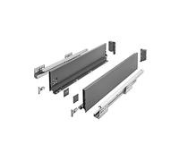 GTV Guide per cassetti AXIS Pro, estraibili per cassetti con estrazione, colore antracite, portata fino a 40 kg, sistema push to open, accesso libero, larghezza: 500 mm, altezza: 120 mm