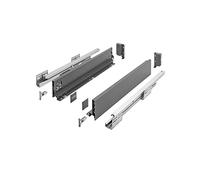 GTV Guide per cassetti AXIS Pro, estraibili per cassetti con estrazione, colore antracite, portata fino a 40 kg, sistema push to open, accesso libero, larghezza: 550 mm, altezza: 86 mm