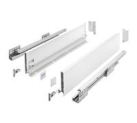 GTV Guide per cassetti AXIS Pro, estraibili per cassetti con estrazione, colore bianco, portata fino a 40 kg, sistema push to open, accesso libero, larghezza: 550 mm, altezza: 120 mm