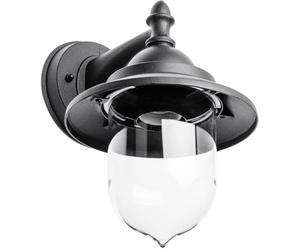 GTV Lighting Lampada da parete da giardino TOSKANA, 25 cm, in alluminio, colore nero, IP 54