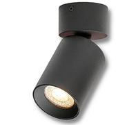 GTV lighting - Lampada da soffitto a LED FARGO 2, 1 luce, girevole e orientabile, GU10 (senza lampadina), retrò/vintage, 220-240 V, colore nero