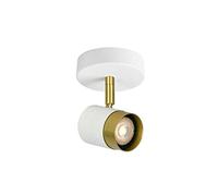 GTV lighting Orio - Lampada da soffitto a LED in alluminio IP20, 1 lampadina orientabile, faretto da soffitto moderno, per cucina, soggiorno, camera da letto, colore: Bianco