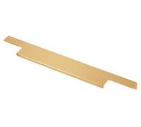 GTV - Maniglia per mobili LIND in oro spazzolato anodizzato 320 mm distanza tra i fori 396 mm di lunghezza, barra 18 mm di larghezza, manico con bordi per cucine, armadi, cassetti, accessori per