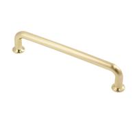 GTV - Maniglia per mobili NORD | Maniglia per mobili | Lunghezza 17,45 cm | Distanza tra i fori 16 cm | ZnAl |Oro spazzolato (Confezione da 6)