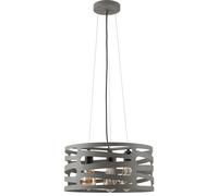 GTV MARISA - Lampada a sospensione da soffitto, AC220-240 V, 50/60 Hz, 3 x E27, max 40 W, IP20, diametro 40 cm, tripla grigia