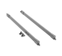 GTV MBPRO - Guida longitudinale quadrata, ringhiera longitudinale per cassetti, Modern Box Pro, per un aumento sicuro del cassetto, per guide lunghe = 400 mm, colore antracite