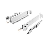 GTV Moderno cassetto 83 mm di altezza 500 mm di lunghezza Push-to-Open completamente estraibile, bianco, portata 40 kg, guida silenziosa, chiusura morbida