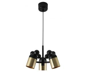 GTV Mouse lampada sospesa 3x25 W nero-oro OS-MOUS-11-DEC