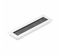GTV - Passacavi Scrivania MERIDA, Rettangolare Passacavo Per Scrivania, Passa Cavi da Scrivania, Passaggio Fili Per Scrivania, L'installazione Nel Piano di Lavoro, Cable Grommet, 51x180mm - Alluminio