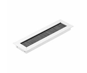 GTV - Passacavi Scrivania MERIDA, Rettangolare Passacavo Per Scrivania, Passa Cavi da Scrivania, Passaggio Fili Per Scrivania, L'installazione Nel Piano di Lavoro, Cable Grommet, 51x180mm - Alluminio