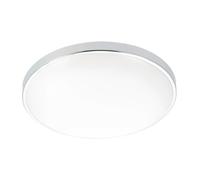 GTV Plafoniera LED da Soffitto ATOL, 32W 2560lm, Luce Naturale 4000K, IP54 per Interni ed Esterni, Ø400mm, Design Sottile, Finitura Cromo