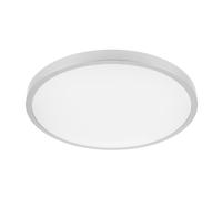 GTV Plafoniera LED da Soffitto ATOL, Basso Profilo 6cm, Impermeabile IP54, 32W 2560lm, Luce Naturale 4000K, Diametro 400mm, per Interni ed Esterni, Argento