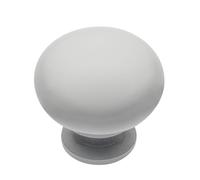 GTV - Pomello BERGAMO Ø 3 cm Pomelli per mobili con viti in manopole per armadietti manopole cucina pomello per porta cassetto maniglia per mobili, colore bianco