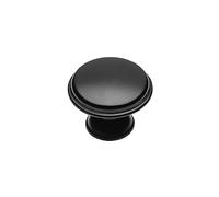 GTV - Pomello CENTO nero opaco, Ø 28 mm, pomelli per mobili con viti, pomelli rotondi per armadio, cucina, pomelli per porta, cassetti, maniglia: zincato, dipinto
